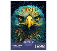 Jigsaw for Teenagers 1000 Pieces Wild Neon Eagle Puzzles for Adults Toy Wall Decor Analysis And Logic Christmas Birthday Gifts 70x50cm/1000pcs