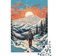 Jigsaw for Teenagers 1000 Pieces Winter Hiking Adventure Adult Jigsaw Puzzle Relaxing Games Difficult Challenge Christmas Birthday Gifts 52x38cm/1000pcs