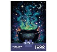 Jigsaw for Teenagers 1000 Pieces Witchs Cauldron Under A Starry Sky Adult Puzzles Toy Wall Decor Precision Cutting Unique Birthday And Xmas Gifts 38x26cm/1000pcs