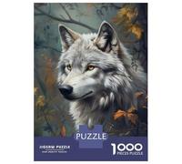 Jigsaw for Teenagers 1000 Pieces Wolf in Autumn Forest Puzzles for Adults Toy Wall Decor Analysis And Logic Christmas Birthday Gifts 70x50cm/1000pcs