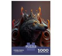 Jigsaw for Teenagers 1000 Pieces Wolf King Jigsaw for Adults Hands-on Game Precision Cutting Fun Activities at Home 70x50cm/1000pcs