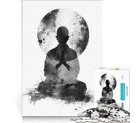 Jigsaw for Teenagers1000 Pieces Abstract Minimalistic Monk, Brain Teaser Game, Parent-child Interaction, Birthday Present, Gifts, 38x26cm