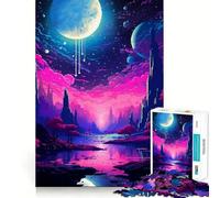 Jigsaw for Teenagers1000 Pieces Alien Star World Pixel Art Smooth Joint Fun Brain Activity Fun Restful Game Fun Xmas Leisure Gift (50x75cm)