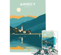 Jigsaw for Teenagers1000 Pieces Annecy France Educational Game for Educational Game Challenge Toy Gifts Ideas Hand Speed Race (Size 75x50cm)