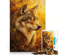 Jigsaw for Teenagers1000 Pieces Autumn Wolf Majesty Smooth Joint Fun Brain Activity Fun Restful Game Fun Xmas Leisure Gift (50x75cm)