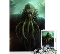 Jigsaw for Teenagers1000 Pieces Awesome Cthulhu Deco Art Jigsaw for Teenagers Pattern Assembly Educational Challenge Unique Gifts for Birthday And Christmas (38x52cm)