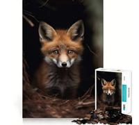 Jigsaw for Teenagers1000 Pieces Baby Fox Looks Out Smooth Joint Fun Brain Activity Fun Restful Game Fun Xmas Leisure Gift (38x52cm)