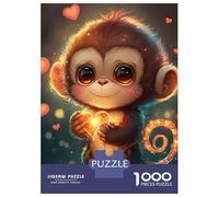 Jigsaw for Teenagers1000 Pieces Baby Monkey Jigsaws for Adults Brain Teaser Game Enhance Memory Help The Brain Exercise 52x38cm/1000pcs