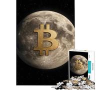 Jigsaw for Teenagers1000 Pieces Bitcoin to The Moon! Challenging To Complete Analysis And Logic Educational Game for And 14 Years And over (50X75cm)