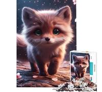 Jigsaw for Teenagers1000 Pieces Blissful Fox Joy Impossible Game for Educational Game Challenge Toy Funny Gifts Suitable for Couples (Size 38x26cm)