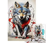 Jigsaw for Teenagers1000 Pieces Brave Wolf Challenging To Complete Birthday Present Educational Games for 14+ Puzzle Game Offered (38x52cm)