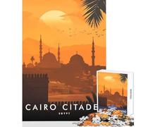 Jigsaw for Teenagers1000 Pieces Cairo Citadel Sunset Jigsaw for Teenagers Pattern Assembly Educational Challenge Unique Gifts for Birthday And Christmas (38x26cm)