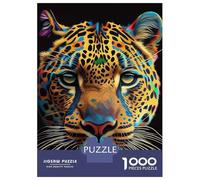 Jigsaw for Teenagers1000 Pieces Colorful Cheetah Animals Jigsaws for Adults Brain Teaser Game Enhance Memory Help The Brain Exercise 70x50cm/1000pcs