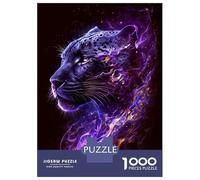 Jigsaw for Teenagers1000 Pieces Cosmic Panther Face Jigsaw for Adults Brain Teaser Game Difficult Hard Stress Reduction Gifts 38x26cm/1000pcs