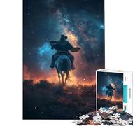 Jigsaw for Teenagers1000 Pieces Cowboy Under The Stars for Birthday, Chrismas Enhance Memory Toy Wall Decor Suitable for People Aged 14 And Above (50X75CM)