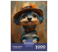 Jigsaw for Teenagers1000 Pieces Cute Malteser Dog in Hat Puzzles for Adults Relax Games Precision Cutting Deal As Gifts for The Whole Family 52x38cm/1000pcs