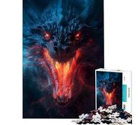 Jigsaw for Teenagers1000 Pieces Dangerous Dragon Educational Game for Educational Game Challenge Toy Gifts Ideas Hand Speed Race (Size 38x52cm)