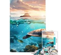 Jigsaw for Teenagers1000 Pieces Diving with Sunrays for Birthday, Chrismas Enhance Memory Toy Wall Decor Suitable for People Aged 14 And Above (50X75CM)