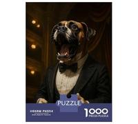 Jigsaw for Teenagers1000 Pieces Dog in Tuxedo Singing The Opera Jigsaws for Adults Brain Teaser Game Enhance Memory Help The Brain Exercise 52x38cm/1000pcs
