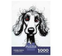 Jigsaw for Teenagers1000 Pieces Dog with Red Eyes Jigsaw for Adults Brain Teaser Game Difficult Hard Stress Reduction Gifts 70x50cm/1000pcs
