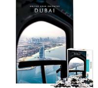 Jigsaw for Teenagers1000 Pieces Dubai City View Toy Intellectual Game Brain Teaser Game Difficult Hard Great Gifts for Games (Size 38x26cm)