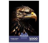 Jigsaw for Teenagers1000 Pieces Eagle Gold Black Animals Jigsaws for Adults Brain Teaser Game Enhance Memory Help The Brain Exercise 38x26cm/1000pcs