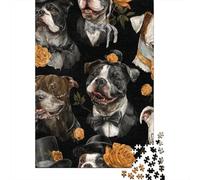 Jigsaw for Teenagers1000 Pieces Elegant Dogs in Formal Attire Puzzle for Adults Hands-on Game Perfect Decoration Unique Birthday And Gifts 38x26cm/1000pcs