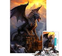 Jigsaw for Teenagers1000 Pieces Fantasy Dragon Toy Intellectual Game Brain Teaser Game Difficult Hard Great Gifts for Games (Size 50x75cm)