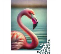 Jigsaw for Teenagers1000 Pieces Flamingo Bird Painting Art Print Puzzle for Adults Hands-on Game Perfect Decoration Unique Birthday And Gifts 38x26cm/1000pcs