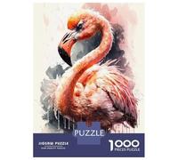 Jigsaw for Teenagers1000 Pieces Flamingo Watercolor Sketch Jigsaw for Adults Toy Wall Decor A Work of Art Unique Birthday And Gifts 38x26cm/1000pcs