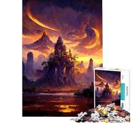 Jigsaw for Teenagers1000 Pieces Floating Isles Fun at Home Activities, Staycation Kill Time Fun Games for And 14 Years And over (50x75cm)