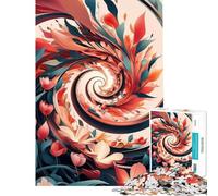 Jigsaw for Teenagers1000 Pieces Floral Infinity Spiral Impossible Game Addictive Toys to Cultivate Patience Birthday Gifts But Fun And Humorous (size 38x26cm)