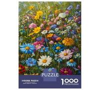 Jigsaw for Teenagers1000 Pieces Floral Wildflower Field Puzzle for Adults Brain Teaser Game Wall Decoration Stress Reduction Gifts 52x38cm/1000pcs