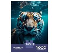 Jigsaw for Teenagers1000 Pieces Funny Underwater Tiger Jigsaw for Adults Brain Teaser Game Difficult Hard Stress Reduction Gifts 70x50cm/1000pcs