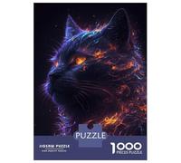 Jigsaw for Teenagers1000 Pieces Galaxy Cat on Fire Jigsaw for Adults Toy Wall Decor A Work of Art Unique Birthday And Gifts 70x50cm/1000pcs