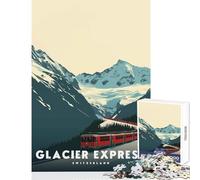 Jigsaw for Teenagers1000 Pieces Glacier Express Switzerland Puzzles for Teenagers Difficult Challenge for Birthday, Chrismas Challenging Game And Family Play (50x75cm)