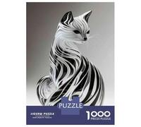 Jigsaw for Teenagers1000 Pieces Glass Cat Sculpture Art Decor Puzzle for Adults Hands-on Game Perfect Decoration Unique Birthday And Gifts 38x26cm/1000pcs