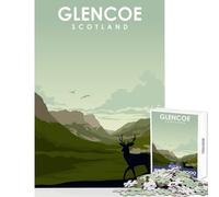 Jigsaw for Teenagers1000 Pieces Glencoe Scotland Poster Puzzles for Teenagers Difficult Challenge for Birthday, Chrismas Challenging Game And Family Play (38x52cm)