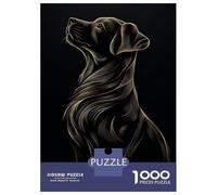 Jigsaw for Teenagers1000 Pieces Golden Line Dog Jigsaw for Adults Brain Teaser Game Difficult Hard Stress Reduction Gifts 52x38cm/1000pcs