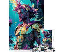 Jigsaw for Teenagers1000 Pieces Golden Tide︰ Poseidon's Realm Educational Games Perfect Decoration DIY Toys Birthday Present,Travel Gifts, (38x52cm)