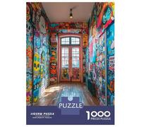 Jigsaw for Teenagers1000 Pieces Graffiti Oasis Puzzle for Adults Brain Teaser Game Wall Decoration Stress Reduction Gifts 38x26cm/1000pcs
