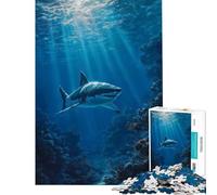 Jigsaw for Teenagers1000 Pieces Great White Shark Underwater Scene Toy Intellectual Game Brain Teaser Game Difficult Hard Great Gifts for Games (Size 38x52cm)