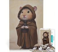 Jigsaw for Teenagers1000 Pieces Hamster Monk, Relaxing Games, Fun Activities at Home, Beautiful Design Game 38X52CM