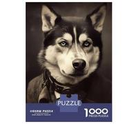 Jigsaw for Teenagers1000 Pieces Husky Vintage Jigsaw for Adults Brain Teaser Game Difficult Hard Stress Reduction Gifts 52x38cm/1000pcs