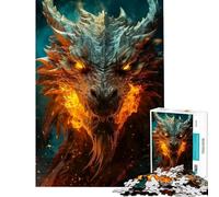 Jigsaw for Teenagers1000 Pieces Inferno Drake Fun at Home Activities, Staycation Kill Time Fun Games for And 14 Years And over (50x75cm)