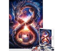 Jigsaw for Teenagers1000 Pieces Infinity Dragon Educational Games Perfect Decoration DIY Toys Birthday Present,Travel Gifts, (38x26cm)
