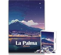 Jigsaw for Teenagers1000 Pieces La Palma, Spain at Night Family Fun & Game Night Learning Educational Gift Birthday Size 50x75cm