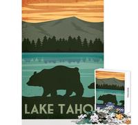 Jigsaw for Teenagers1000 Pieces Lake Tahoe Jigsaw for Teenagers Pattern Assembly Educational Challenge Unique Gifts for Birthday And Christmas (38x52cm)