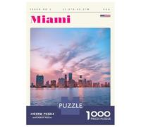 Jigsaw for Teenagers1000 Pieces Miami Florida Travel Art Jigsaw for Adults Brain Teaser Game Difficult Hard Stress Reduction Gifts 38x26cm/1000pcs