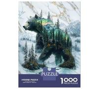 Jigsaw for Teenagers1000 Pieces Misty Mountain Bear Puzzles for Adults Relax Games Precision Cutting Deal As Gifts for The Whole Family 38x26cm/1000pcs